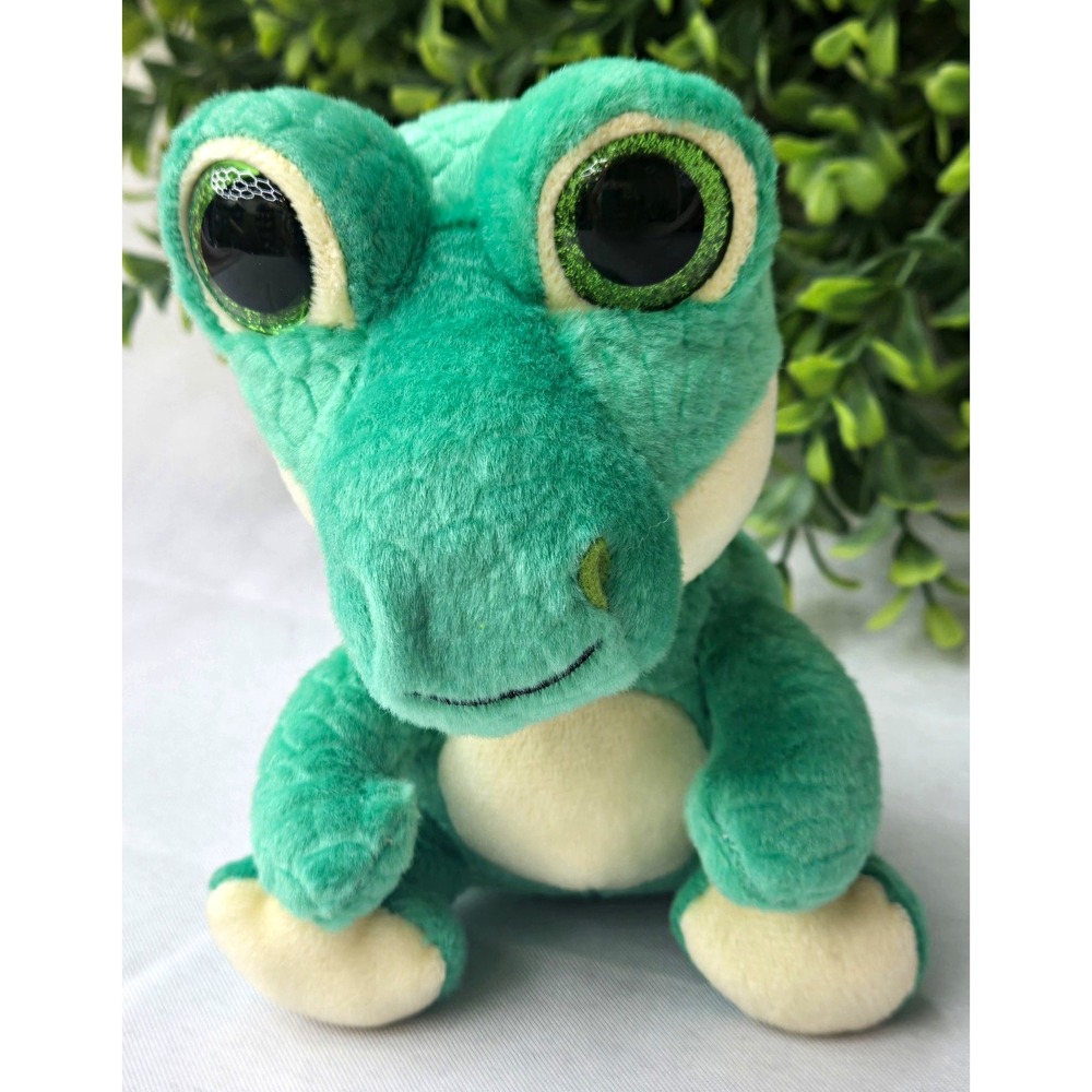 Ty Beanie Boo Ernie the Alligator Green Plush Stuffed Animal Misprint Tag